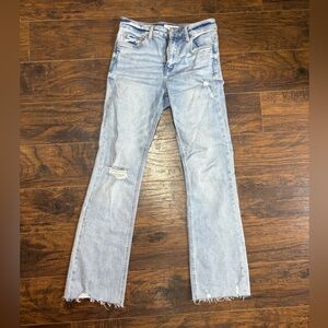 Loveret Boutique Stretch Jeans size 28 size 7 straight slight flare high rise